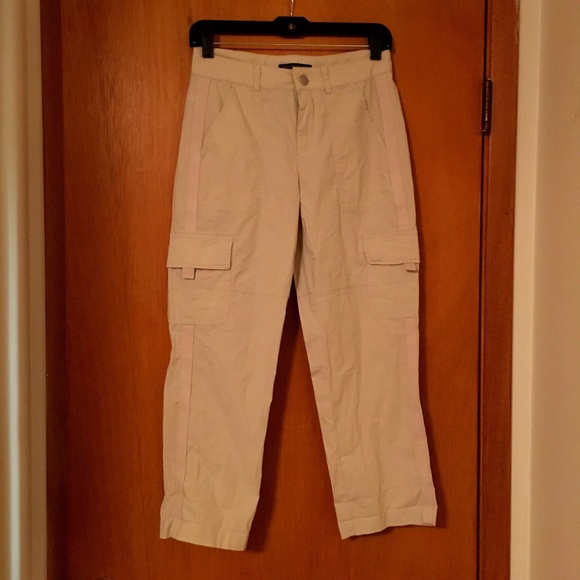Boston Proper Pants - Boston Proper Khaki Cropped Cuff Cargo Pant NWOT 2